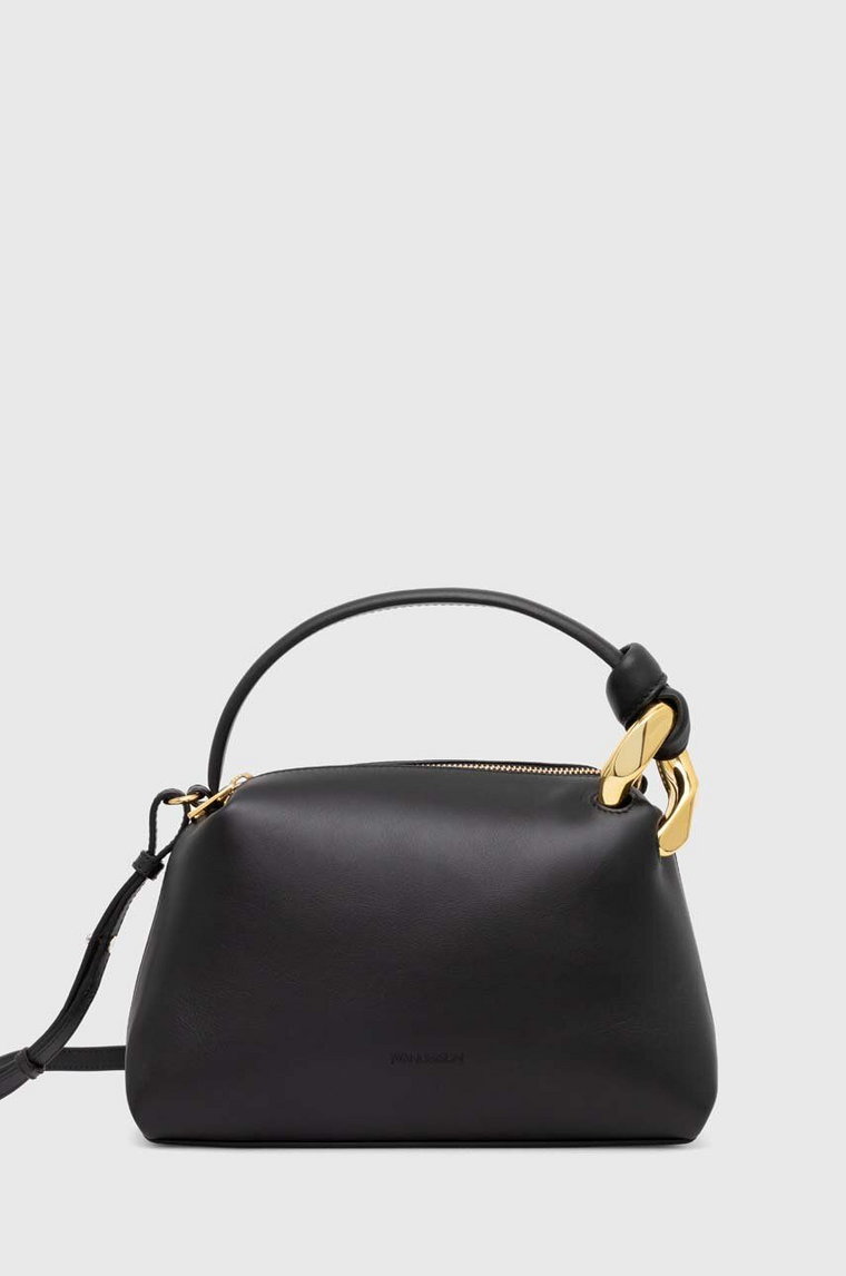 JW Anderson torebka skórzana Small Corner Bag kolor czarny HB0603.LA0307.999