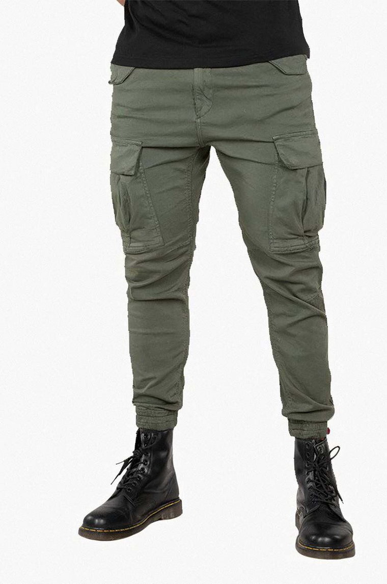 Alpha Industries spodnie bawełniane Airman Pant kolor zielony 188201.142