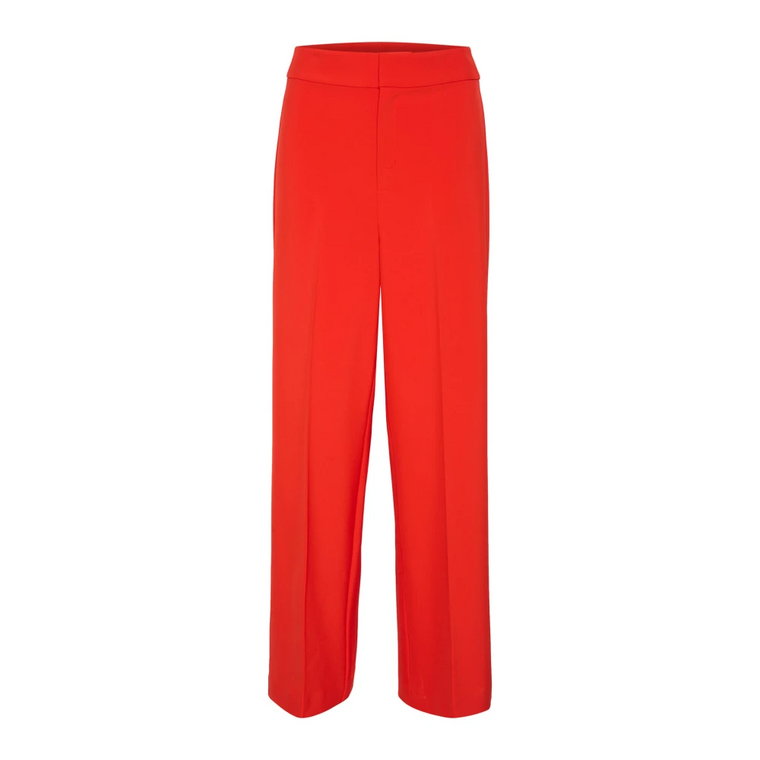 Szerokie Spodnie w Kolorze Scarlet InWear