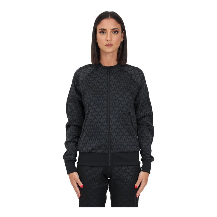 Czarny Sweter z Zamkiem dla Kobiet Adidas Originals