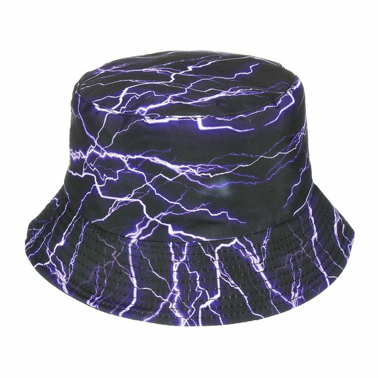 Kapelusz dwustronny bucket hat czapka czarna pioruny kap-m-21