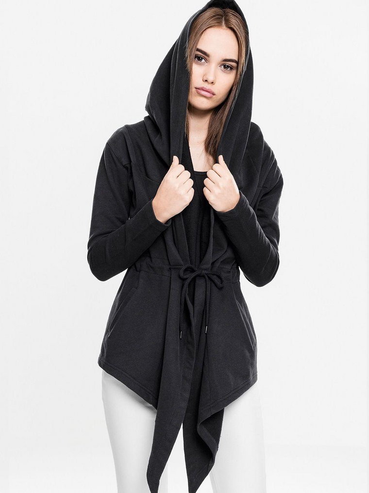 Ladies Hooded Sweat Cardigan Black TB1330