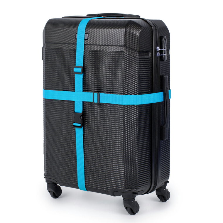 Pasy bagażowe zabezpieczające do walizki SA56 niebieski 2 szt.