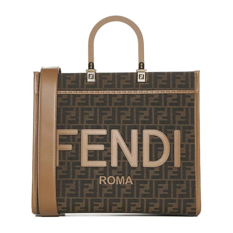 Sunshine Tote Bag w FF Jacquard Fendi