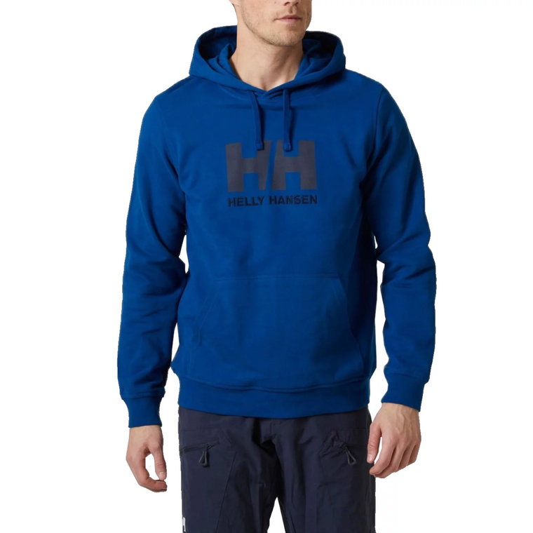 Helly Hansen Logo Hoodie 33977-606, Męskie, Granatowe, bluzy, bawełna, rozmiar: L