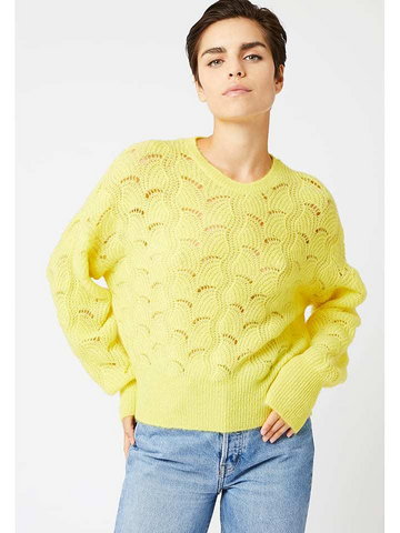 Rodier Wełniany sweter w kolorze żółtym