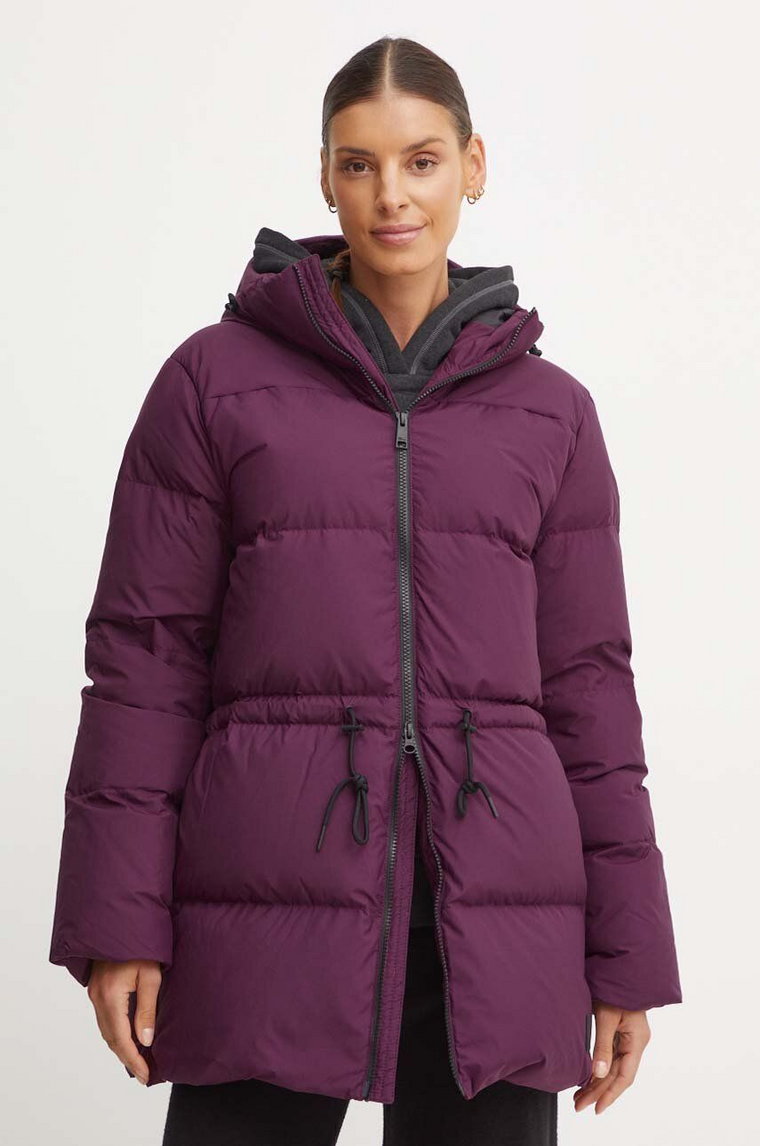 Jack Wolfskin kurtka puchowa Kirschallee damska kolor fioletowy zimowa A60213