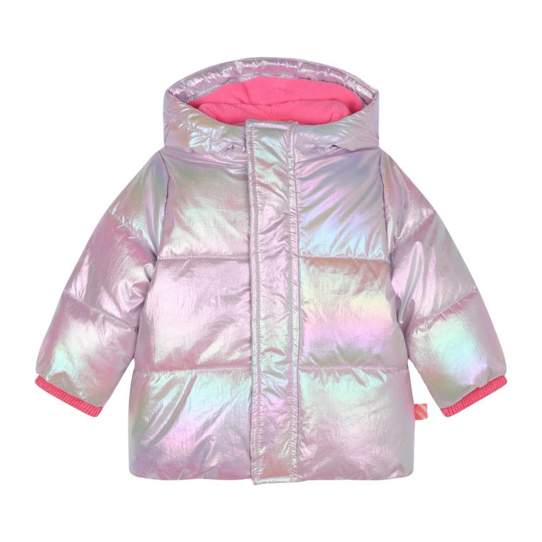 Iridescent Pink Coat with Animal Patch Billieblush