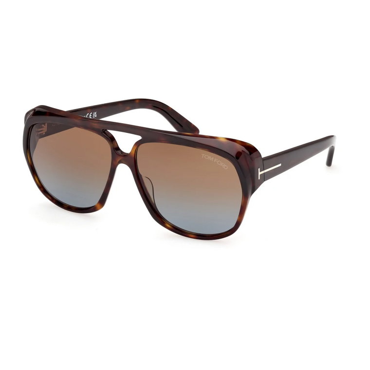 Stylowe okulary przeciwsłoneczne Jayden Brązowe Tom Ford
