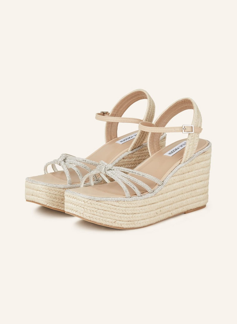 Steve Madden Sandały Na Platformie Z Ozdobnymi Kamykami beige