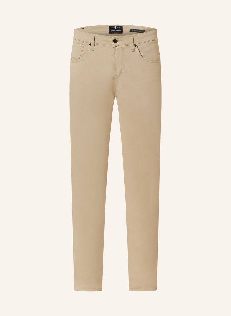 7 For All Mankind Spodnie Slimmy Tapered Fit beige