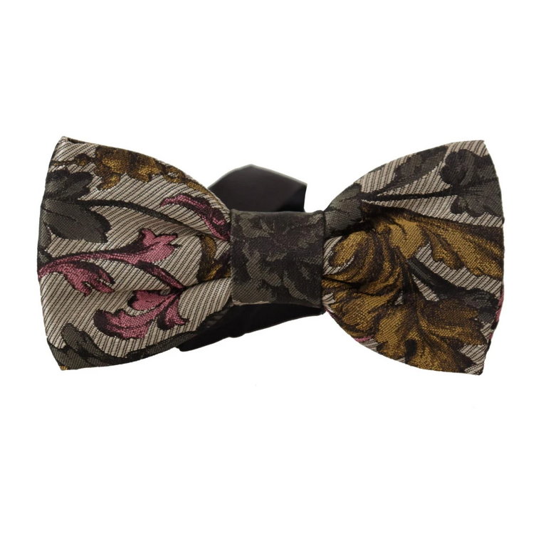 Multicolor Pattern 100% Silk Neck Papillon Tie Dolce & Gabbana