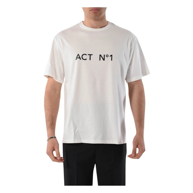 Bawełniany T-shirt z Logo na Przodzie ACT N1