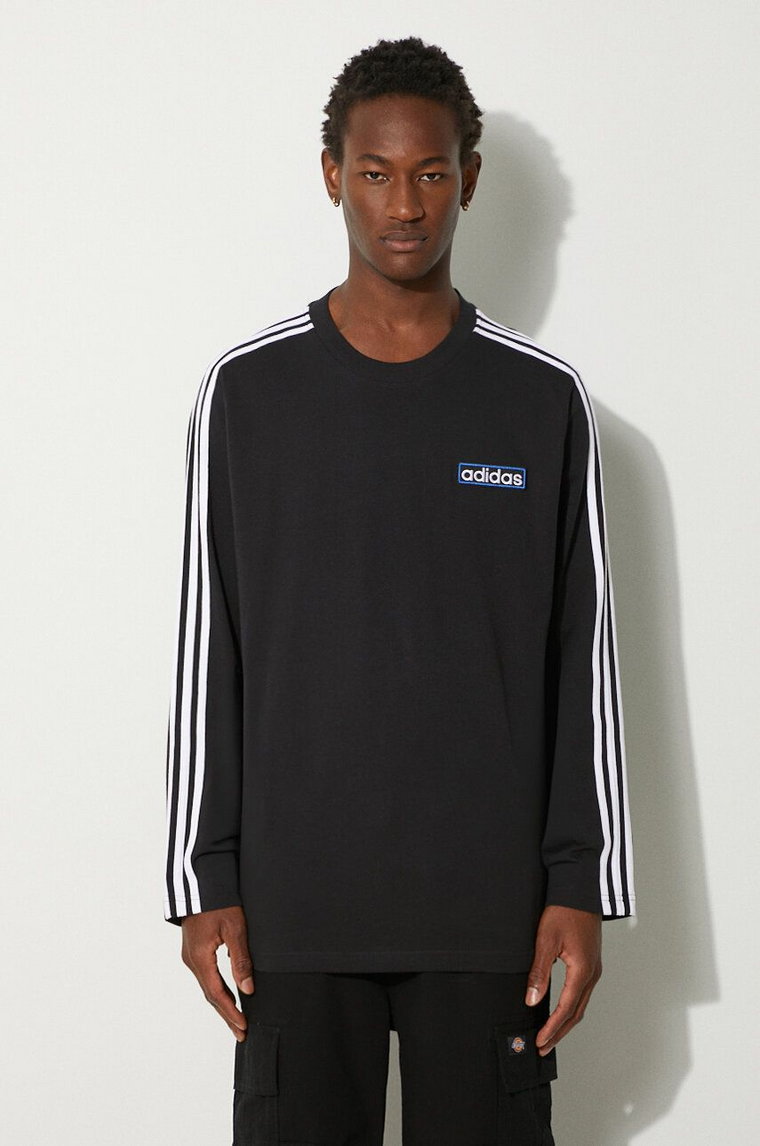 adidas Originals longsleeve bawełniany Adibreak Longsleeve Tee kolor czarny z aplikacją IY4850