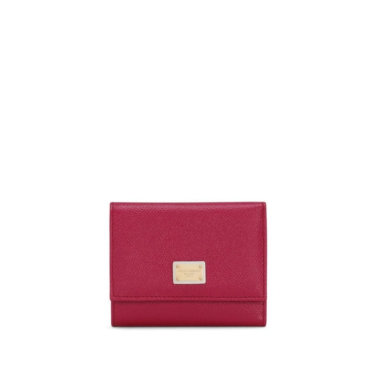 Fuchsia Cruise Portfel z Logo Plaque Dolce & Gabbana