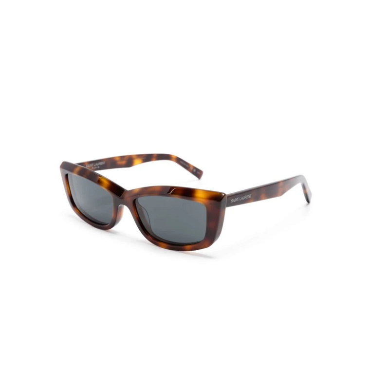 Brązowe/Hawana okulary przeciwsłoneczne, wszechstronne i stylowe Saint Laurent