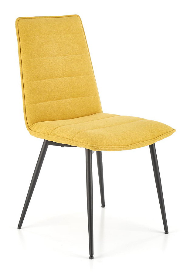 Musztardowe tapicerowane krzesło - Zifo