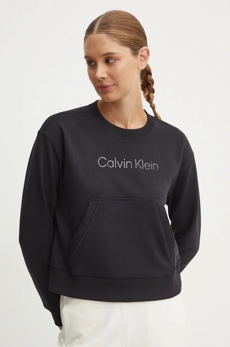 Calvin Klein Performance bluza treningowa kolor czarny z aplikacją 00GWF4W301