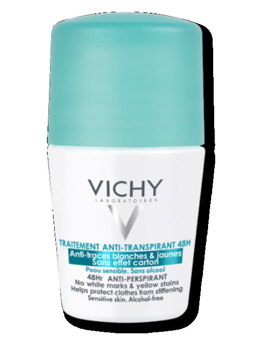 VICHY Anti-Trace Dezodorant Roll-On Hamuje Proces Nadmiernego Pocenia - 50 ml