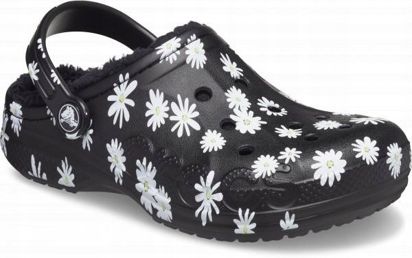 Dziecięce Ocieplane Buty Klapki Chodaki Crocs Baya Lined Printed Clog 34-35