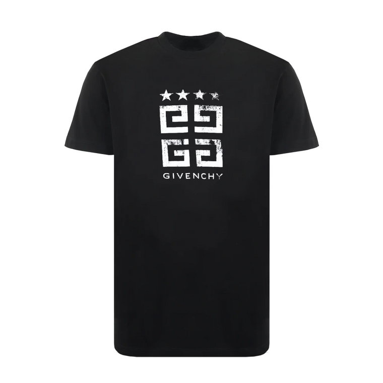 Męska koszulka z odważnym nadrukiem logo Givenchy