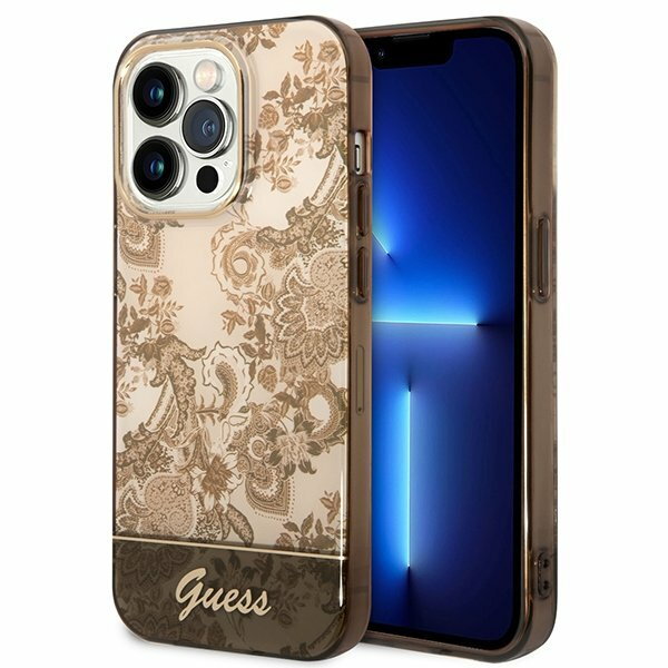 Guess GUHCP14XHGPLHC iPhone 14 Pro Max 6,7" ochre hardcase Porcelain Collection
