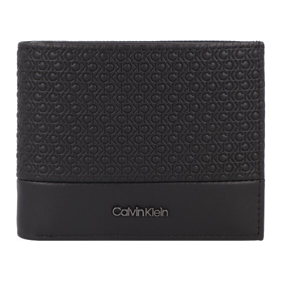 Calvin Klein Nano Portfel Ochrona RFID Skórzany 11 cm black nano mono