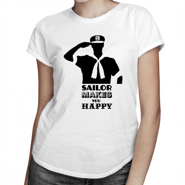 Sailor makes you happy - damska koszulka z nadrukiem