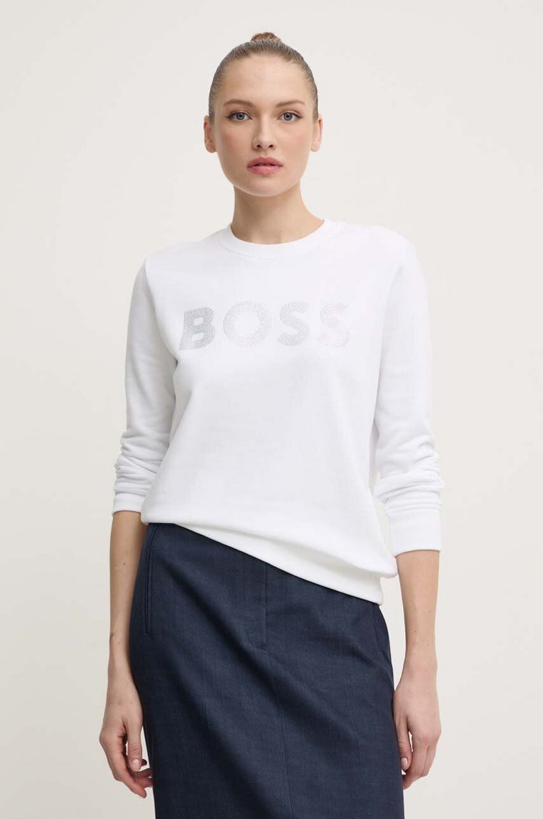 Boss Orange bluza damska kolor biały z aplikacją 50531779