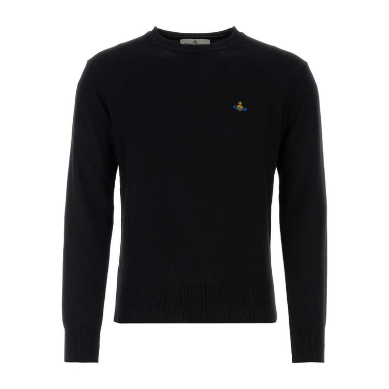 Czarny sweter z mieszanki bawełny - Stylowy i wygodny Vivienne Westwood