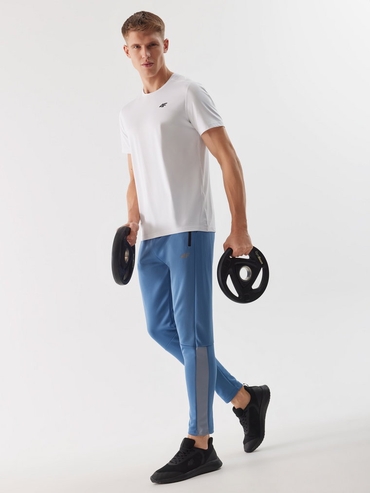 Spodnie treningowe szybkoschnące męskie - niebieskie