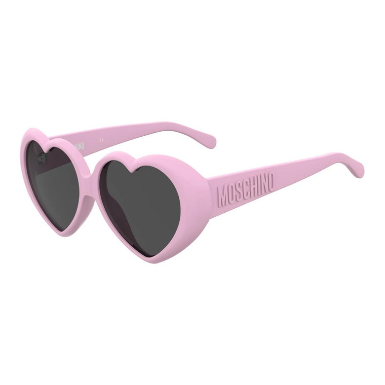 Różowe/Szare Okulary przeciwsłoneczne Moschino