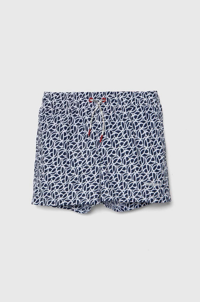 Pepe Jeans szorty kąpielowe dziecięce P PRINT SWIMSHORT kolor granatowy