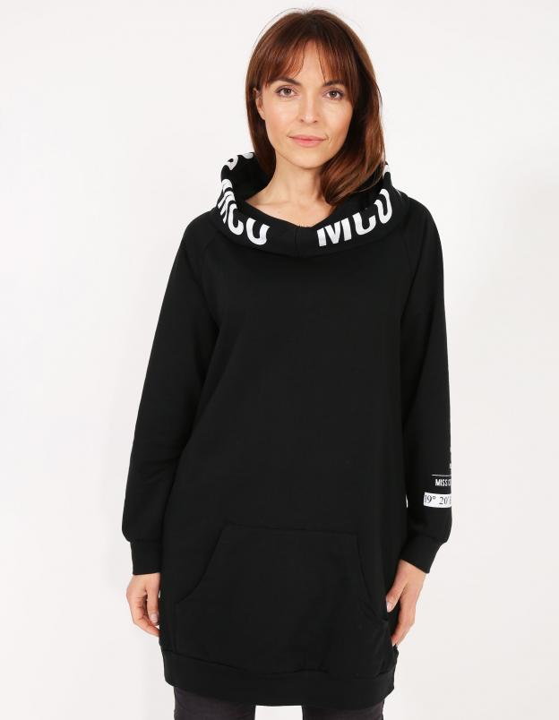 BLUZA Z NADRUKIEM 174-92066 NERO