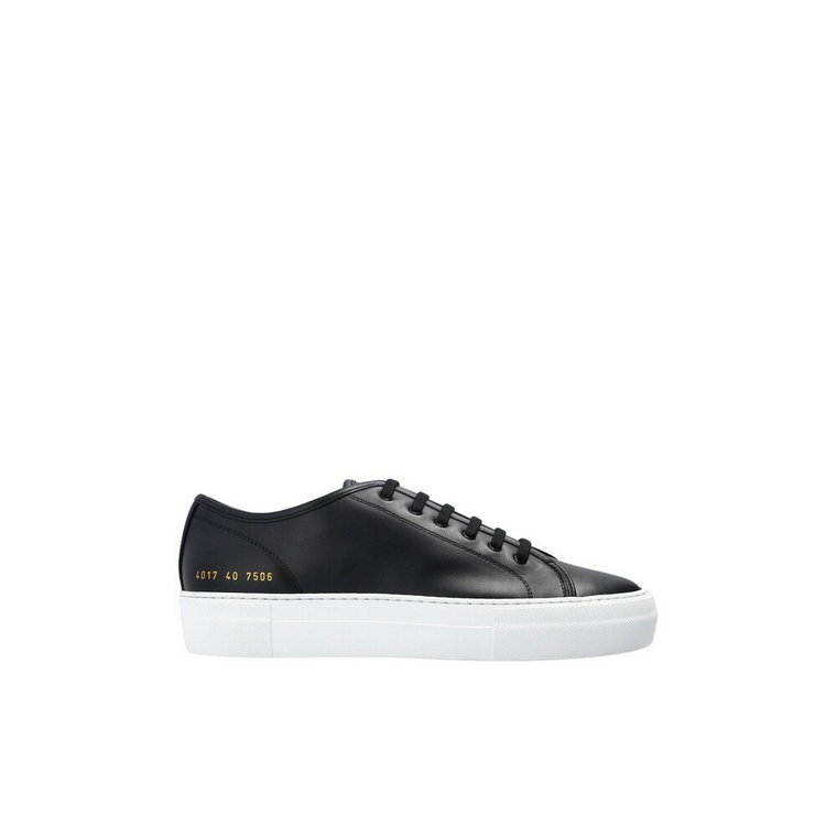 Czarne Tournament Low Super Skórzane Sneakersy Common Projects