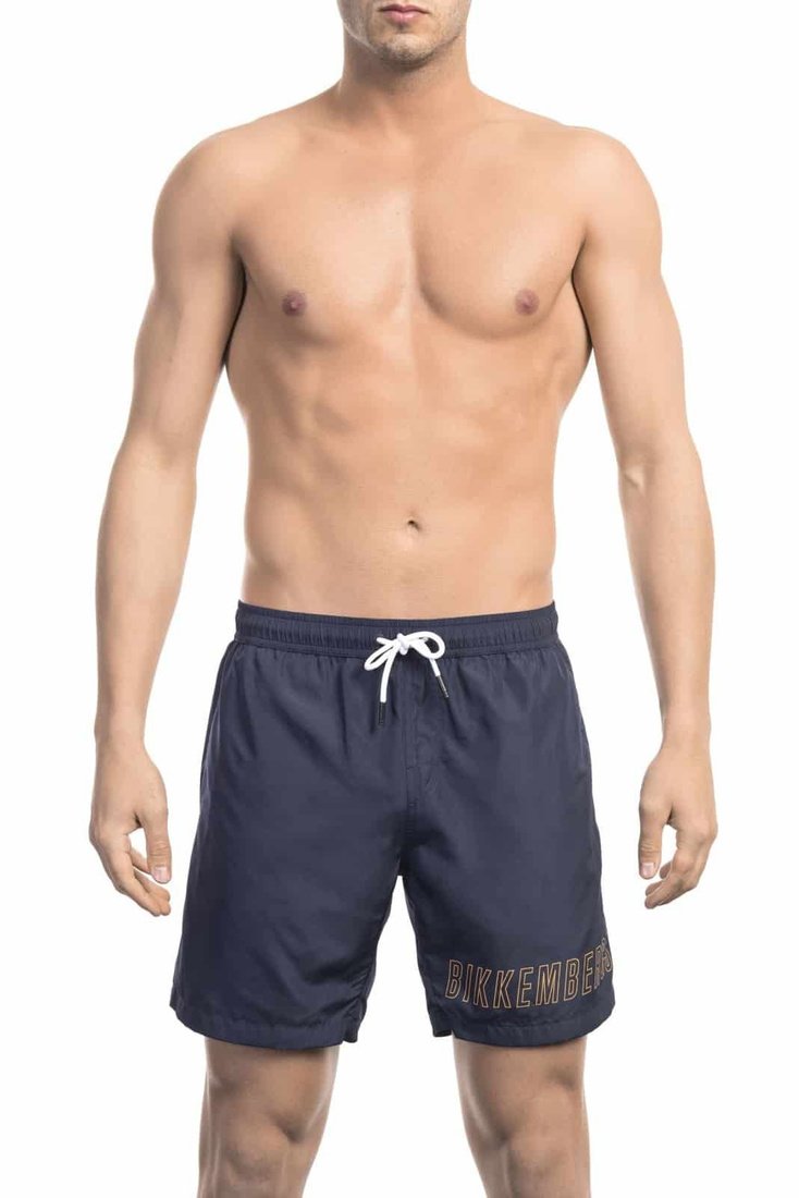 Modny, markowy strój kapielowy Bikkembergs Beachwear model BKK1MBM01 kolor Niebieski. Odzież męska. Sezon: