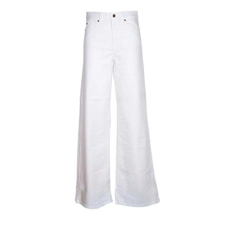 Białe Spodnie Wide Leg Model Lira Iblues