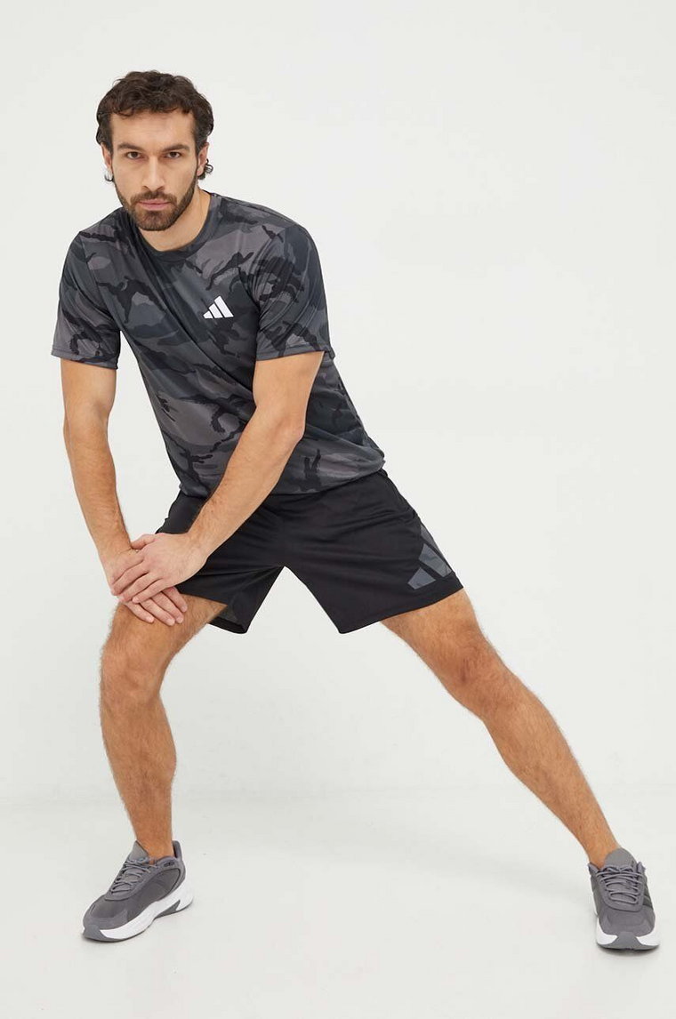 adidas Performance t-shirt treningowy Training Essentials kolor szary wzorzysty IM7449