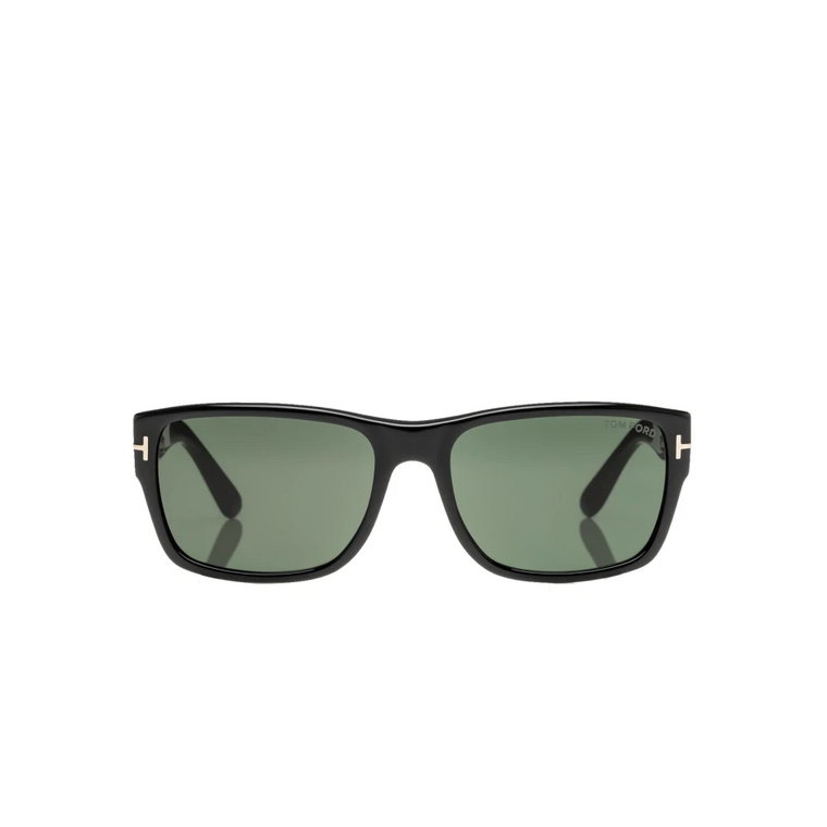 Okulary Mason - Czarne/Zielone Kwadratowe Oprawki Tom Ford