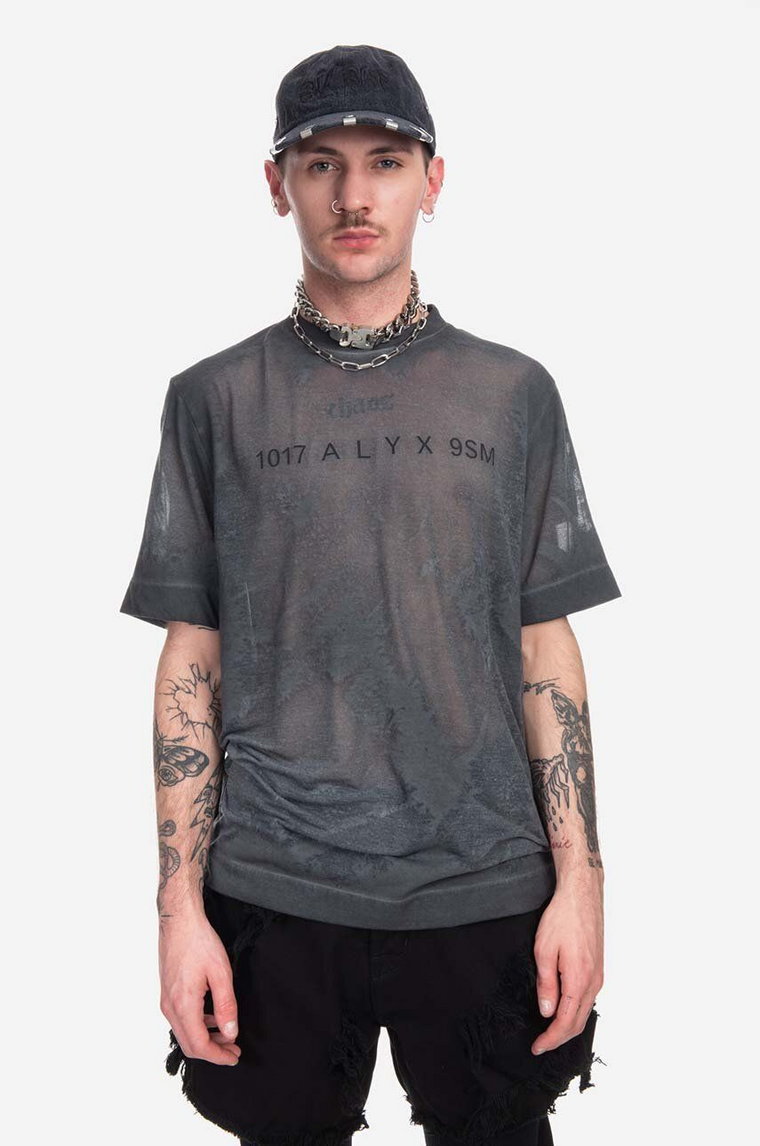 1017 ALYX 9SM t-shirt bawełniany Translucent Graphic kolor czarny wzorzysty AAUTS0392FA02-BLK0001