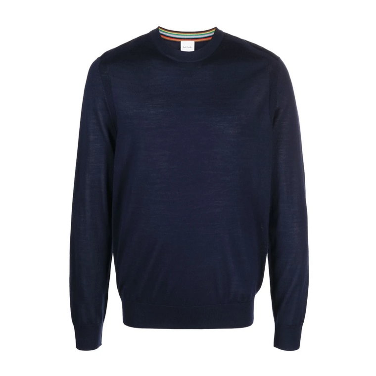Niebieski Sweter z Podniesionym Stylem Paul Smith