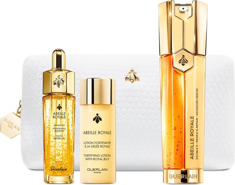 Zestaw do pielęgnacji twarzy Guerlain Abeille Royale Serum odmładzające 50 ml + Lotion z mleczkiem pszczelim 40 ml + Serum na bazie oleju 15 ml (3346470619036). Zestawy do pielęgnacji twarzy