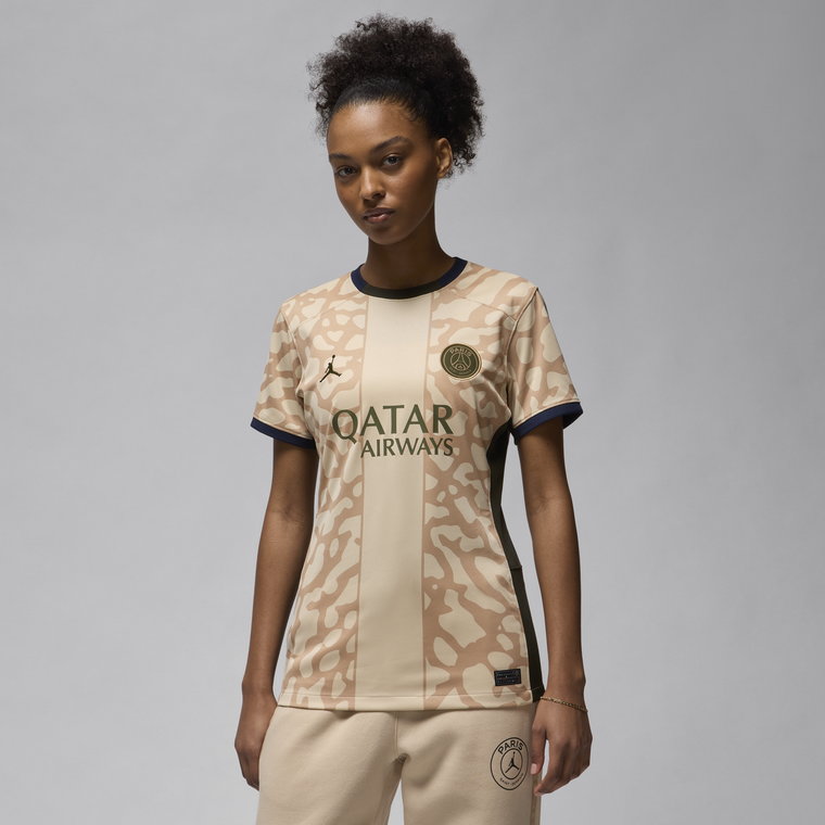 Damska koszulka piłkarska Jordan Dri-FIT Replica Paris Saint-Germain Stadium 2023/24 (wersja czwarta) - Brązowy
