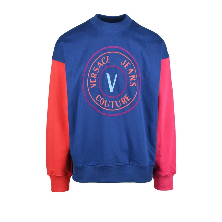 Bluette Sweatshirt dla Mężczyzn Versace Jeans Couture