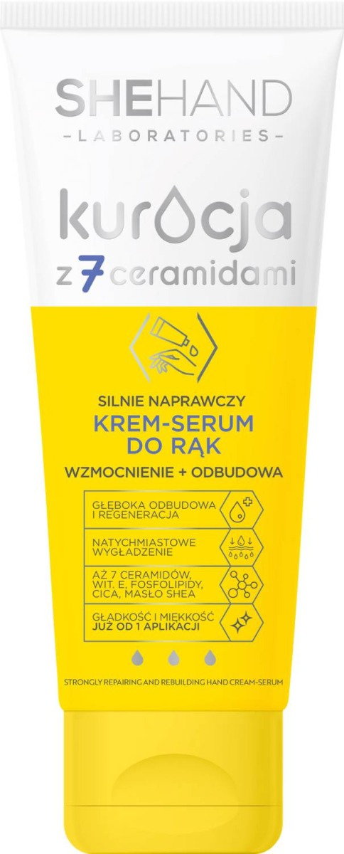 SheHand Kuracja z 7 ceramidami, silnie naprawczy Krem-serum do rąk 75 ml 75 ml