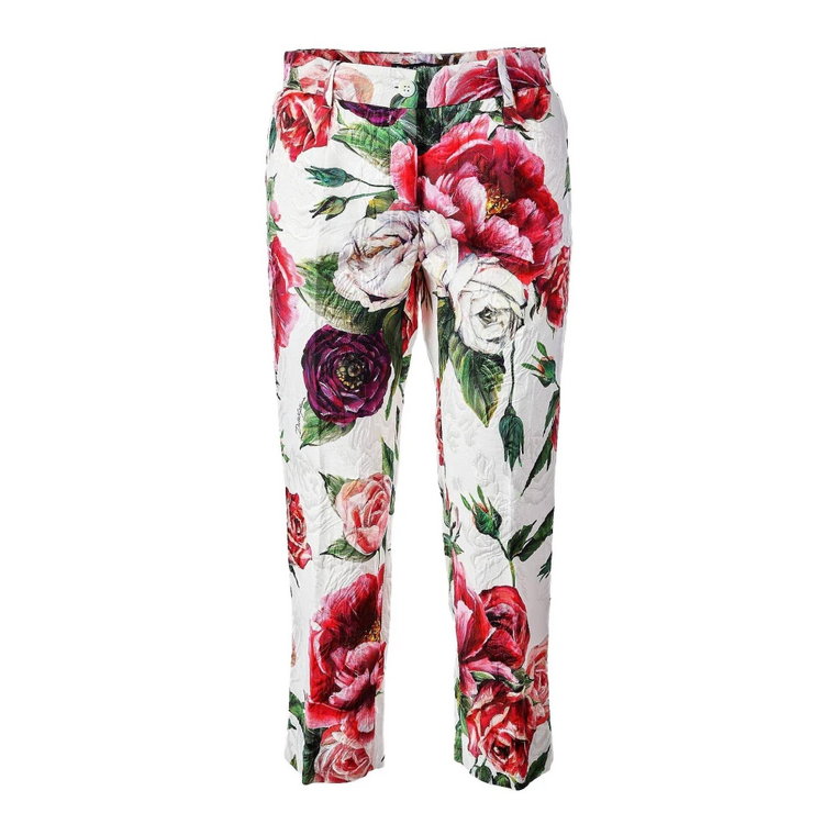 Damskie Spodnie Kwiatowe Dolce & Gabbana