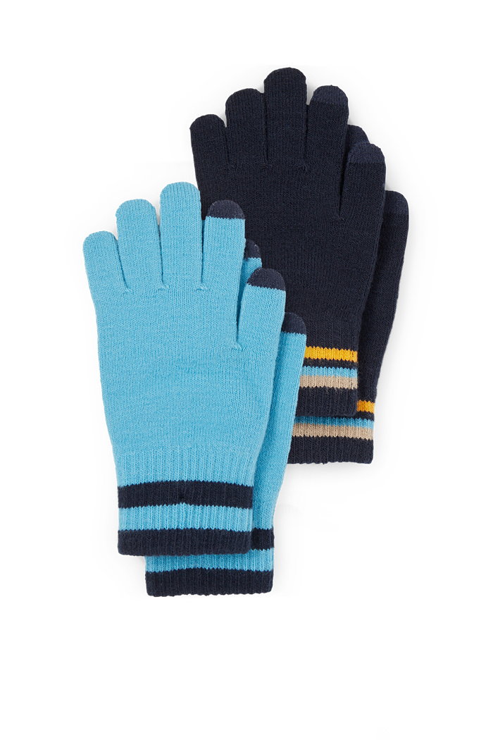 C&A Wielopak, 2 pary-rękawiczki dotykowe, Niebieski, Rozmiar: 128-152