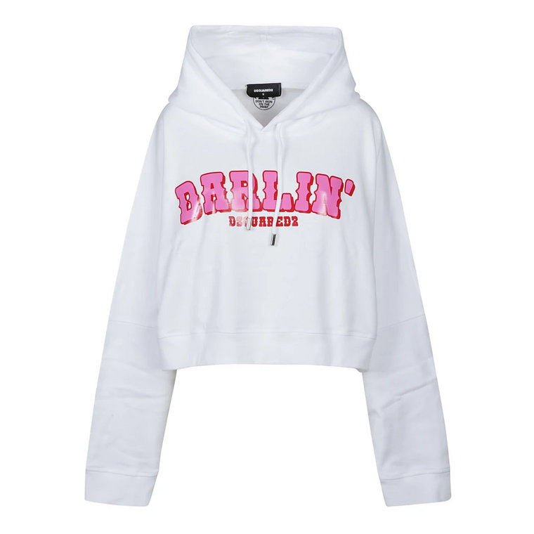 Biała Onion Cropped Sweatshirt Dsquared2