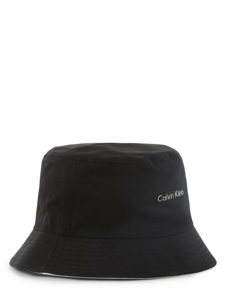 Calvin Klein Damski bucket hat z dwustronnym wzorem Kobiety Bawełna czarny|biały wzorzysty, ONE SIZE