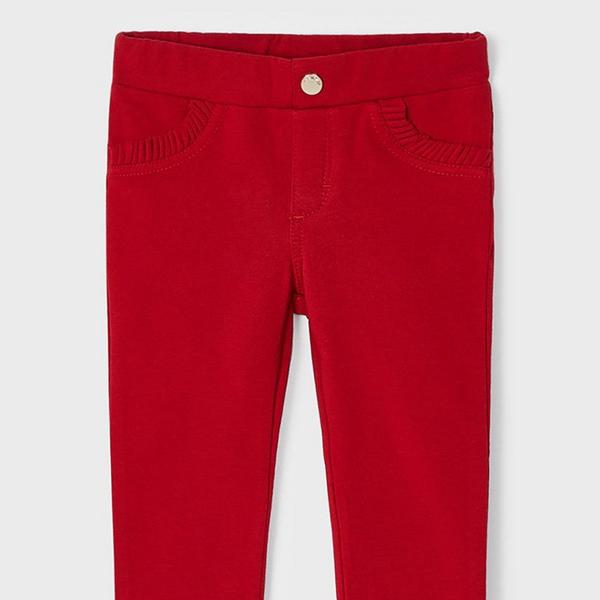 Mayoral spodnie dziecięce kolor czerwony gładkie